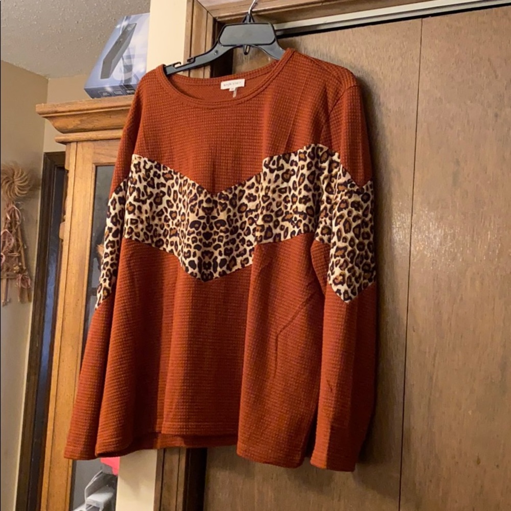 Chic Soul — Call Me Soon Top, Rust — 1XL